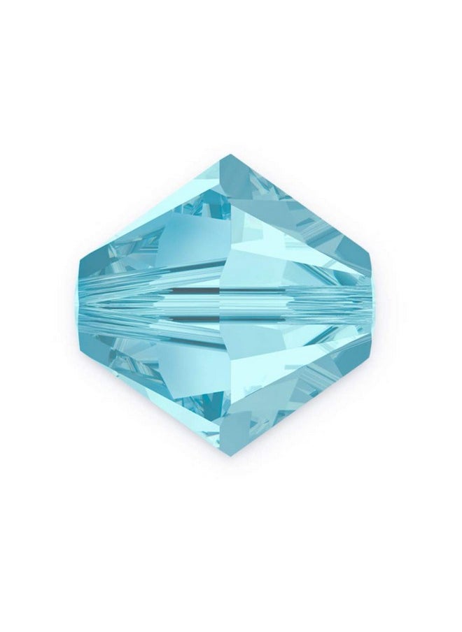 Preciosa 100Pcs Authentic Preciosa Faceted Bicone Crystal Beads 6Mm Aquamarine Blue Compatible With Swarovski For Jewelry Craft Making Preb610  - Image 2