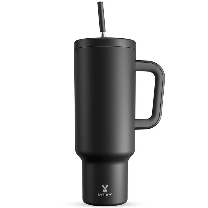 50 OZ TUMBLER WITH HANDLE TUMBLER WITH LID AND STRAW INSULATED STAINLESS STEEL TRAVEL MUG 100 LEAKPROOF KEEPS COLD FOR 36 HOURS OR HOT FOR 12 HOURS NIGHT
