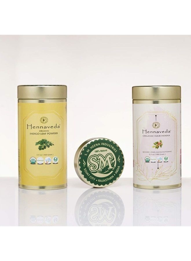 Hennaveda Hair Henna + Indigo,Natural Hair Colour Combo - Image 4