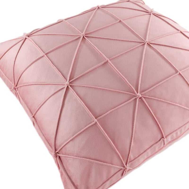 JWH Soft Velvet Throw Conval Covers Disrodative Engetric Eccent Case Cases Cushion for Bed Couch Chair Office 18x18 Blush Pink - Image 3