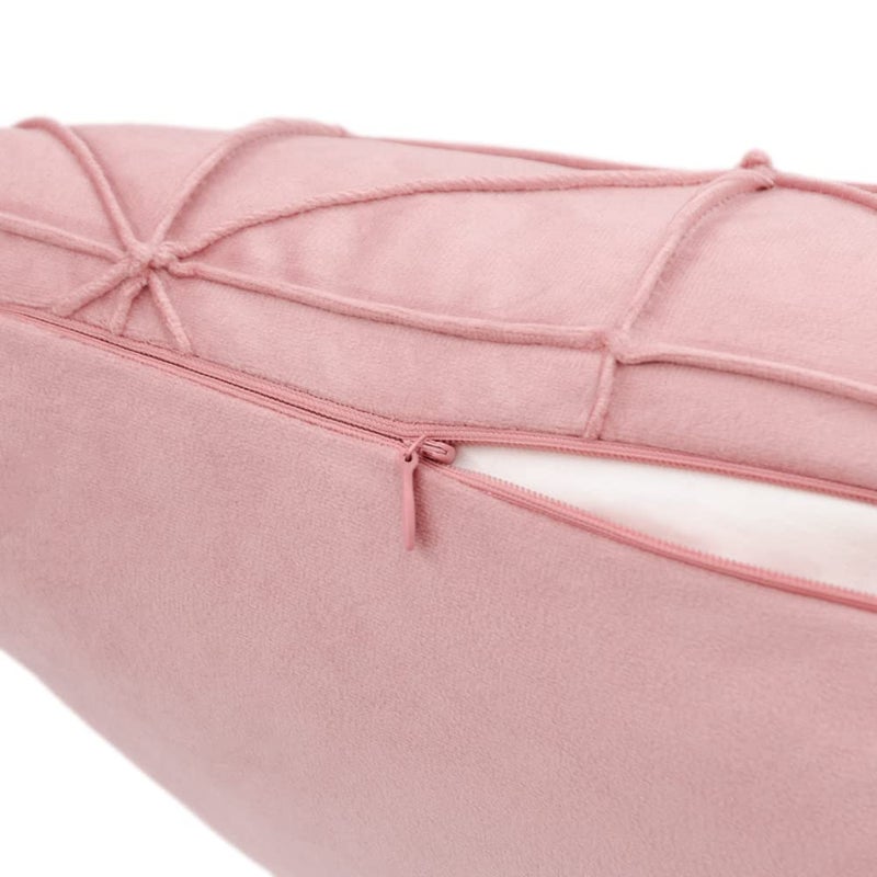 JWH Soft Velvet Throw Conval Covers Disrodative Engetric Eccent Case Cases Cushion for Bed Couch Chair Office 18x18 Blush Pink - Image 4