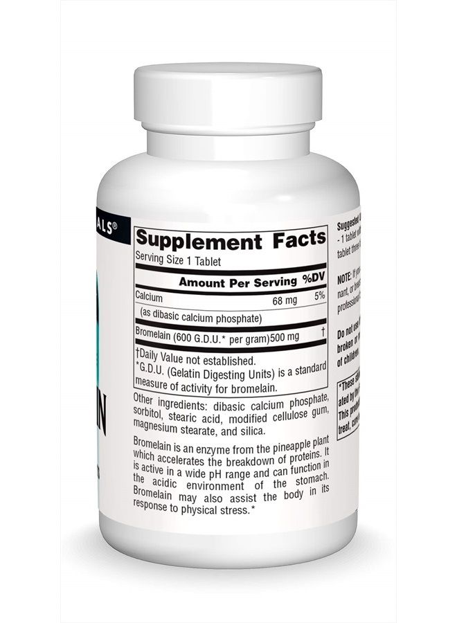 Source Naturals Bromelain 500mg Proteolytic Enzyme Supplement - 120 Tablets - Image 3