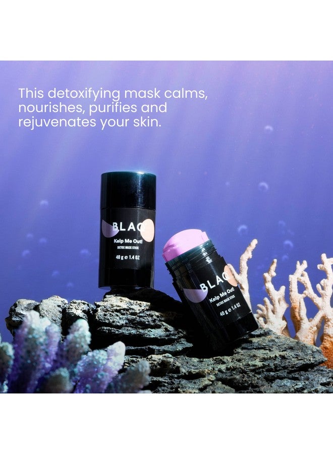 بلاك عصا قناع التخلص من السموم من Kelp Me Out مع الطحالب البحرية وطين الكاولين، تطبيق سريع بدون فوضى لتهدئة وتغذية وتنقية وحماية وتجديد شباب البشرة المتعبة الباهتة مع خصائص مضادة للشيخوخة. - Image 2