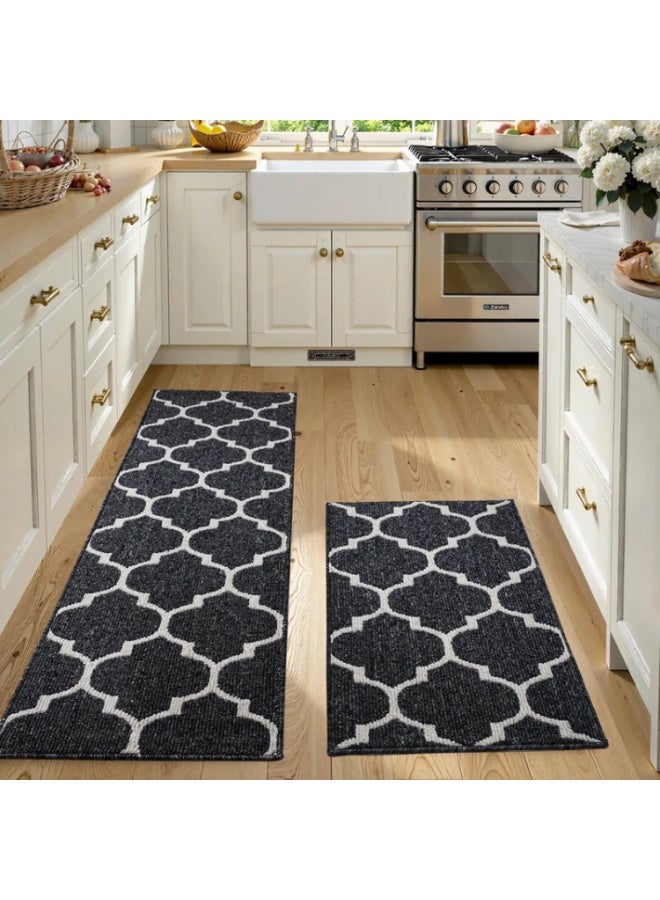 EBREEZZ 2-Piece Mat Set – Non-Slip, Machine Washable Rugs (40×120 cm Mat + 40×60 cm Mat) - Image 1