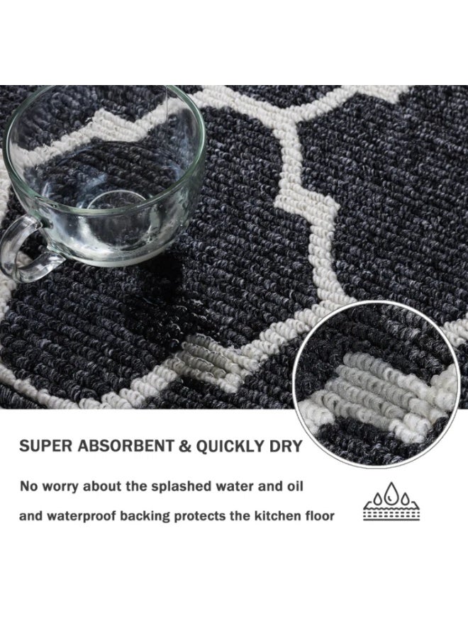EBREEZZ 2-Piece Mat Set – Non-Slip, Machine Washable Rugs (40×120 cm Mat + 40×60 cm Mat) - Image 4