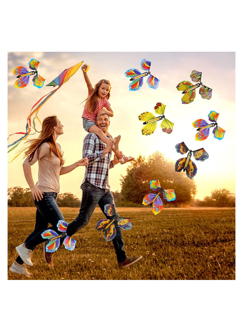 Excefore 20 PCS Flying Butterfly Toy, Magic Wind Up Flying Butterfly Surprise Box Wind Up Butterfly Surprise Toy for Wedding Birthday Party Book and Greeting Cards(5 Styles)  - Image 4