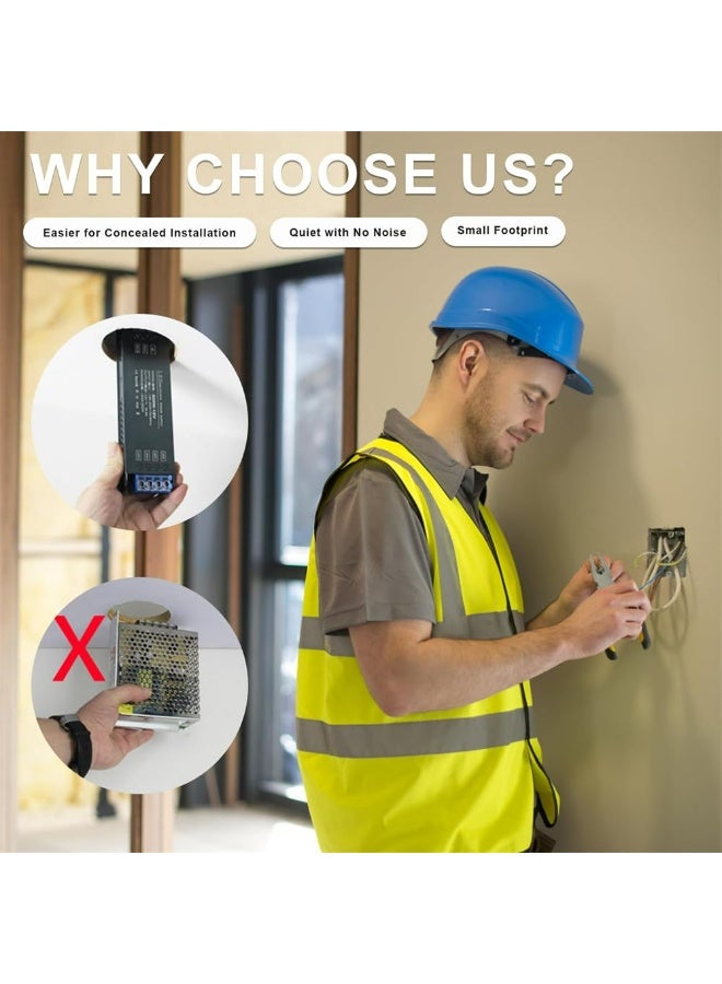 CMGTYYD. محول طاقة LED 100W 24V DC، محول AC 220V إلى 24V، محول جهد منخفض للإضاءة LED الداخلية، آمن وفعال، تصميم مدمج - Image 2