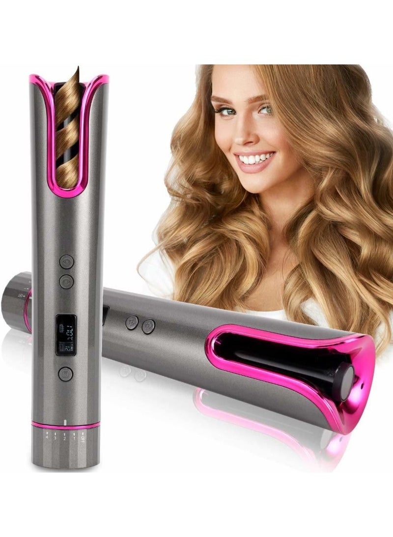 Generic Cordless automatic Hair Curler,Hair iron professional ceramic coating,Portable rechargeable ceramic automatic curling styling device, adjustable temperature and timer  - Image 3