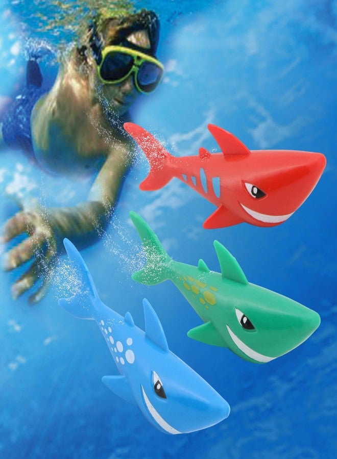 بانزاي مجموعة ألعاب بانزاي المكونة من 3 قطع على شكل أسماك قرش غوص، معروضة في عبوة بلاستيكية شفافة. - Image 2