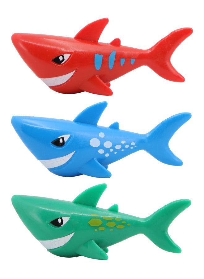 بانزاي مجموعة ألعاب بانزاي المكونة من 3 قطع على شكل أسماك قرش غوص، معروضة في عبوة بلاستيكية شفافة. - Image 4
