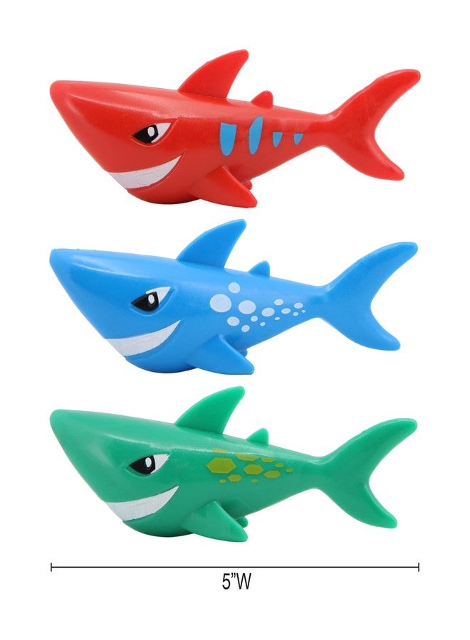 بانزاي مجموعة ألعاب بانزاي المكونة من 3 قطع على شكل أسماك قرش غوص، معروضة في عبوة بلاستيكية شفافة. - Image 3