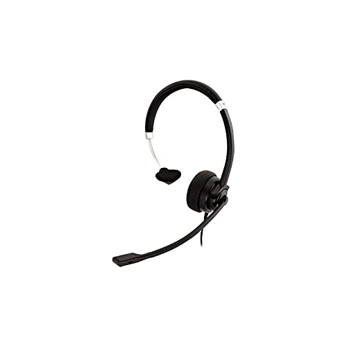 V7 Deluxe Mono Headset, Boom Mic, Adjustable Headband for PC, Mac, Laptop Computer, Chromebook, Black, 3.5mm Connector - Image 4