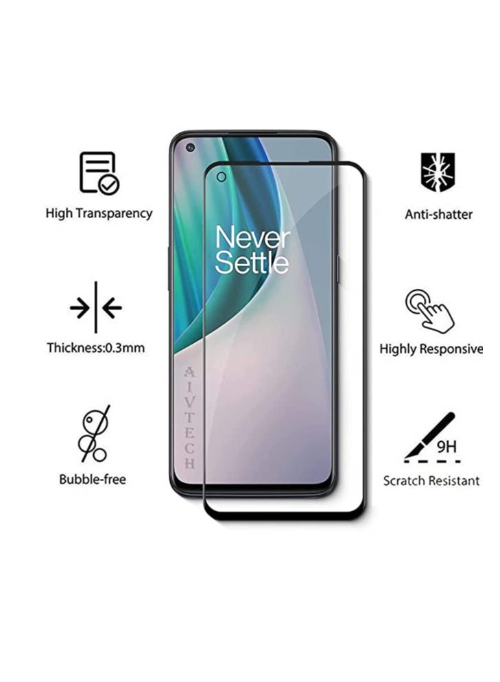 Phone Planet OnePlus Nord N10 5G Screen Protector Glass Full Glue Tempered Screen Guard Anti-Fingerprints Shatter-Resistant - Image 3