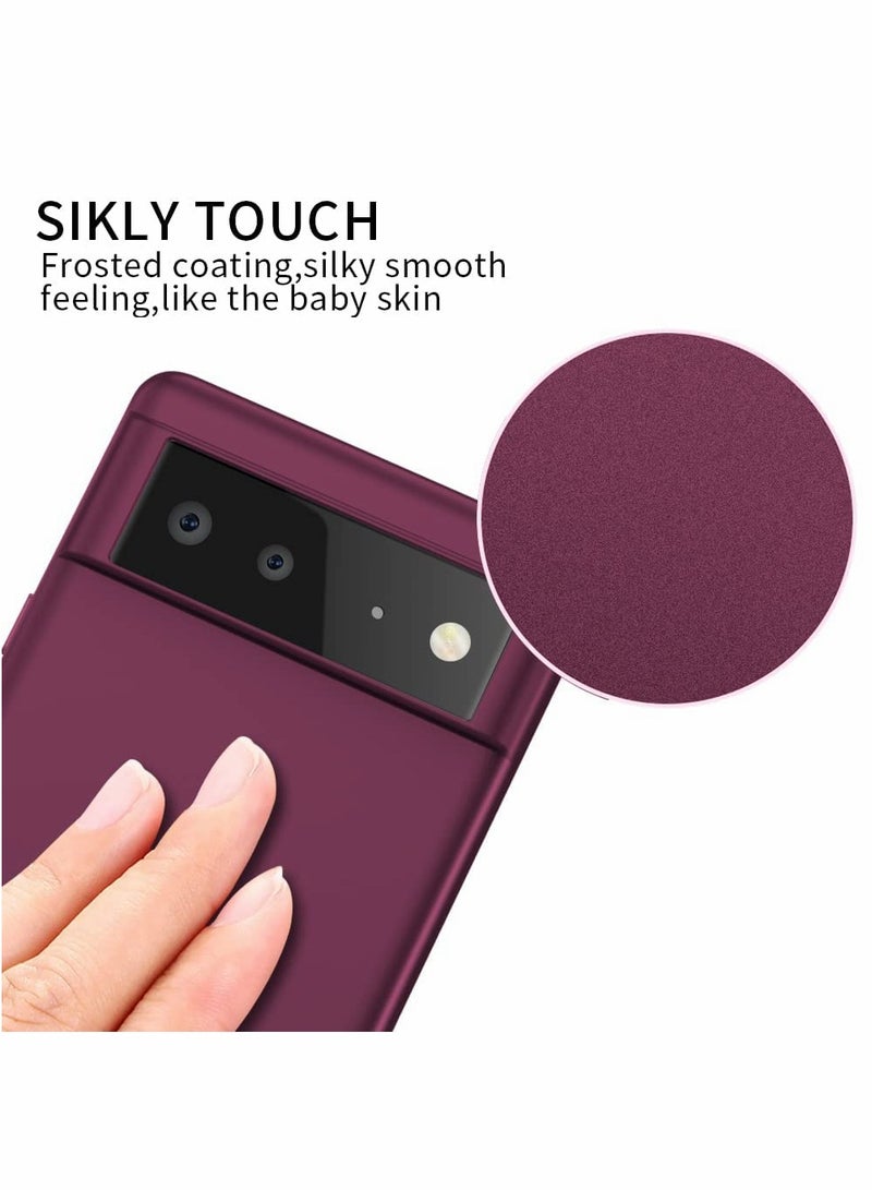 Excefore Case for Google Pixel 6 Case Cover,Ultra-Thin Slim Fit Phone Cases Soft Flexible Matte Finish Coating Light Protective Back Cover Compatible WIith Google Pixel 6 6.4inch （Dark Red）  - Image 3