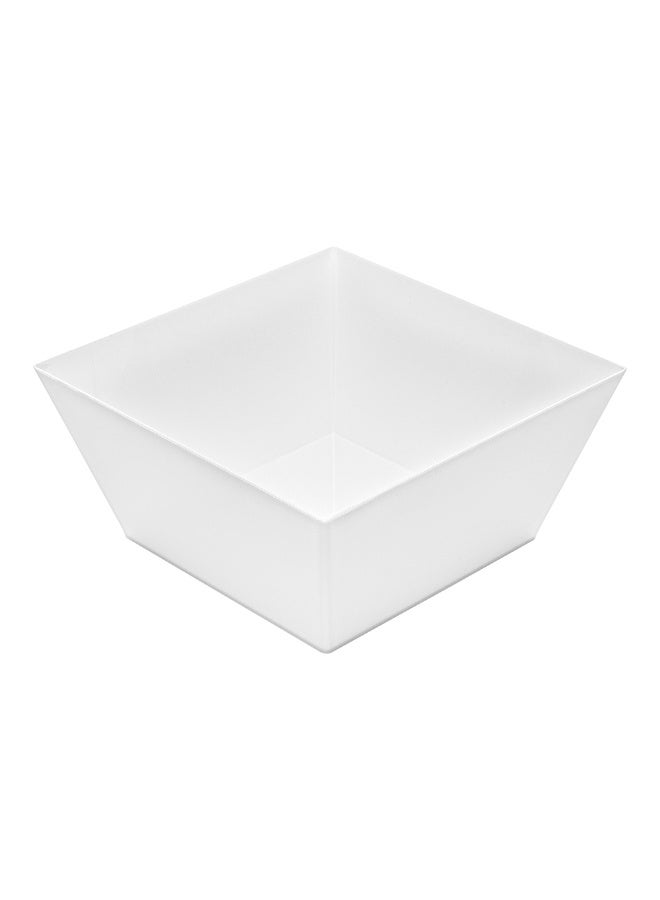 Restaurantware أوعية بلاستيكية مربعة سعة 18 أونصة، 25 وعاء بلاستيكي مربع متوسط - قابلة لإعادة التدوير، مقاومة للكسر، أوعية بلاستيكية مربعة بيضاء قابلة للاستخدام مرة واحدة، متينة، للحفلات أو فعاليات تقديم الطعام - Image 1