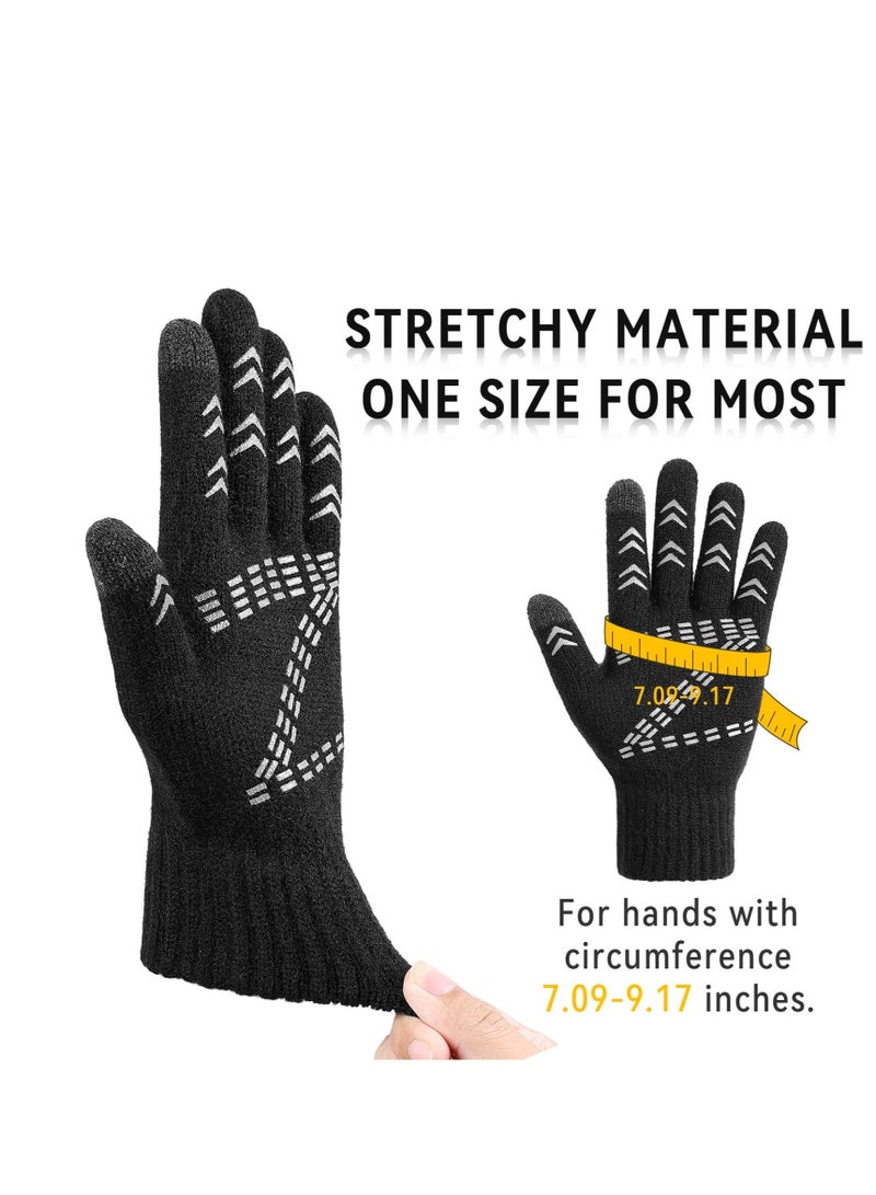 Winter Gloves for Men and Women, Thermal Gloves with Touch Screen Finger, Windproof Warm Glove for Cold Weather, for Driving, Running, Cycling, Hiking  - Image 3