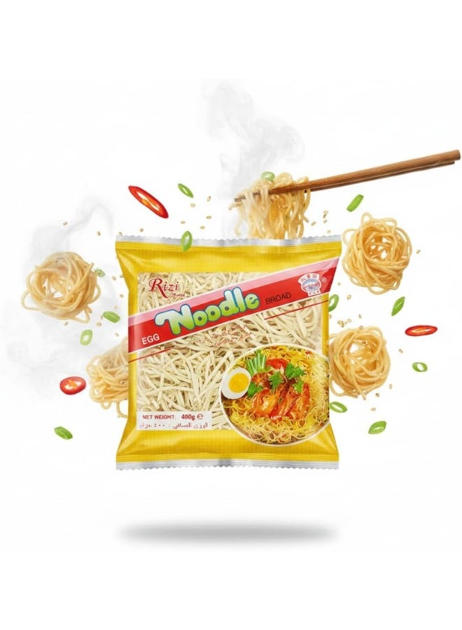 Rizi World Egg Noodles Broad Cut 400g - Image 2