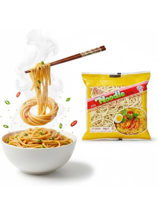 Rizi World Egg Noodles Broad Cut 400g - Image 3