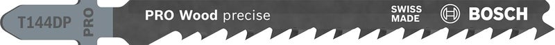 BOSCH Professional Jigsaw Blades T144Dp, Blade Length 100Mm,Suitable For Ground Softwood, Chipboard, Wood Core Ply, Fibre Boards(5-50 Mm), Doors, Kitchen Worktops(<50 Mm),Pack Of 5 - Image 1