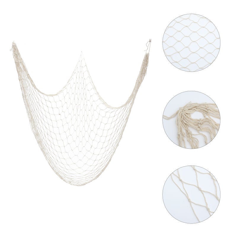 4 pcs Fish Net Decoration Party Decor Mediterranean Style Hanging Fish Net Wall Decor - Image 5