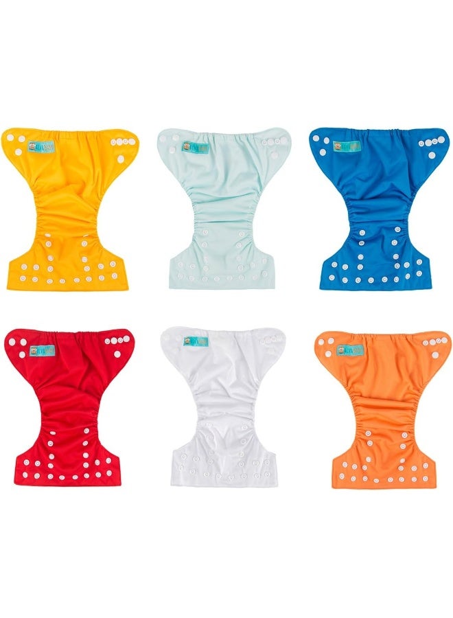 ALVABABY Newborn Cloth Diapers Pocket for Less Than 12pounds Cloth Diaper Nappy 6pcs + 12 Inserts - Image 3