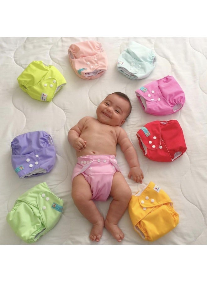 ALVABABY Newborn Cloth Diapers Pocket for Less Than 12pounds Cloth Diaper Nappy 6pcs + 12 Inserts - Image 5