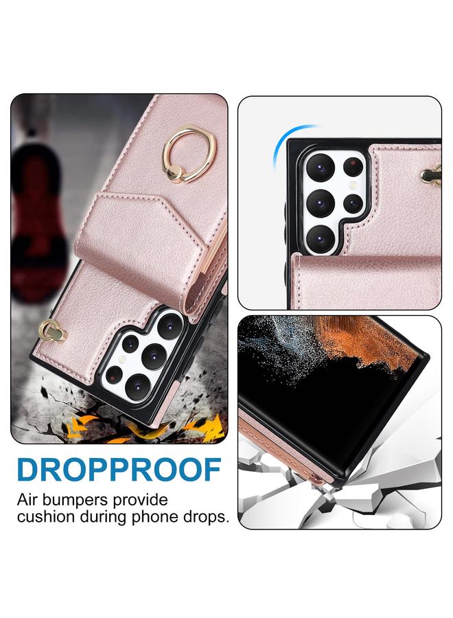 S-TOP Case For Samsung Galaxy S23 Ultra 5G Ring Holder RFID Card Slot Phone Case - Image 3