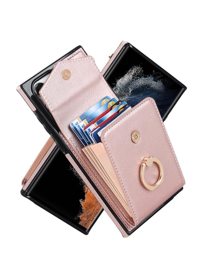 S-TOP Case For Samsung Galaxy S23 Ultra 5G Ring Holder RFID Card Slot Phone Case - Image 1