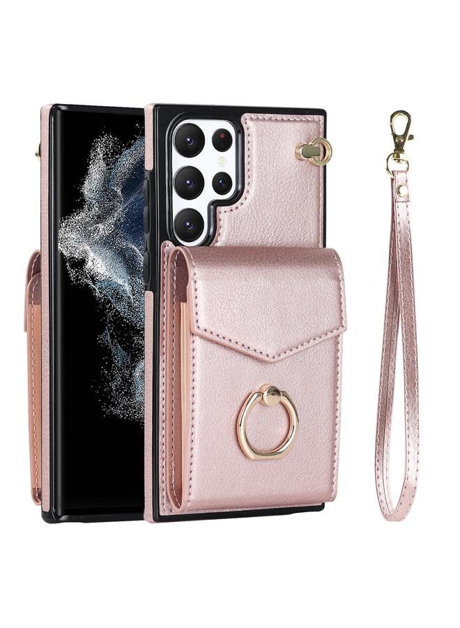 S-TOP Case For Samsung Galaxy S23 Ultra 5G Ring Holder RFID Card Slot Phone Case - Image 2