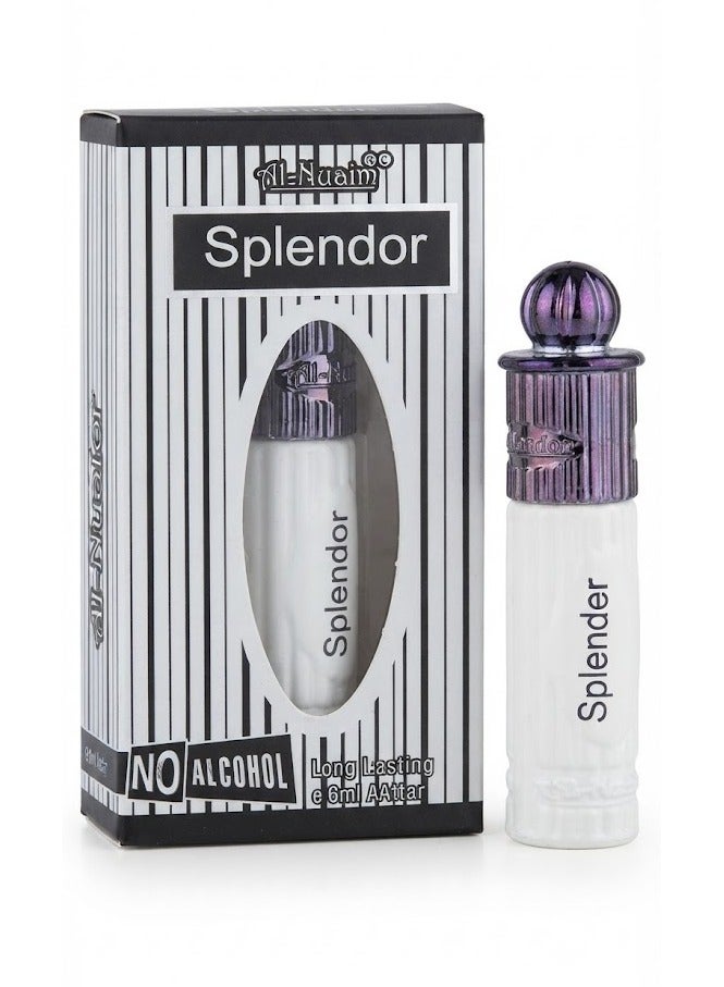Al Nuaim Al-Nuaim Splender Attar Roll On Perfume Oil 6ml | Alcohol Free Concentrated Ittar for Men & Women | Long Lasting Premium Arabic Floral Oriental Fragrance | Pocket Size Roll-On Attar - Image 1