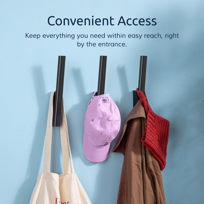 Ozueccr Hat Hook for Baseball Caps â€“ Wall Mounted Vertical Hat Holder, Multi-Purpose Wall Hook, Closet Cap Organizer, Sturdy Compact, Easy to Install - Image 3