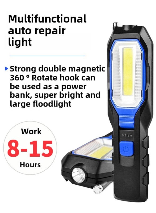 Loquat Super Bright Work Light Auto Repair Repair Light Led Magnetic Strong Light Car Repair Car Repair Lighting Flashlight Charging-Product Specifications:Ultimate Version 200w Single Magnet Adsorption 36 - Image 2