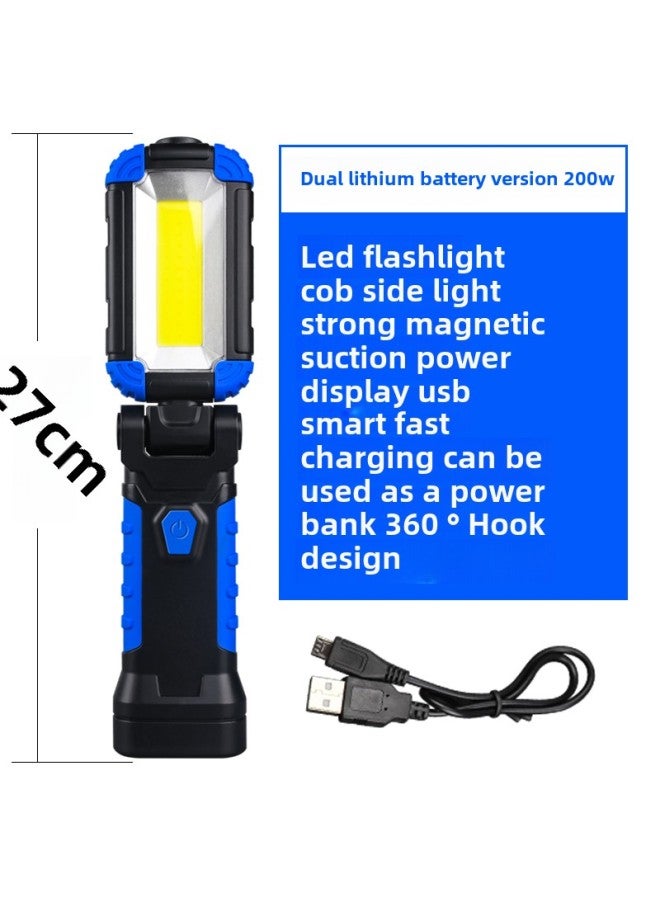 Loquat Super Bright Work Light Auto Repair Repair Light Led Magnetic Strong Light Car Repair Car Repair Lighting Flashlight Charging-Product Specifications:Ultimate Version 200w Single Magnet Adsorption 36 - Image 1