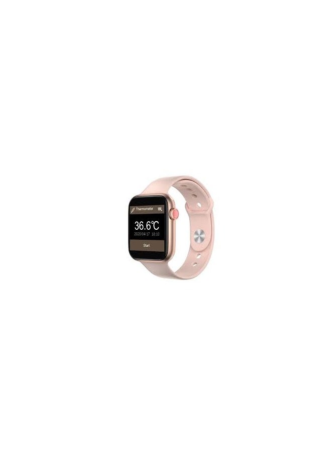 Smart - smart watch that comes in a very beautiful shape. Its color is pink. The battery capacity is 180 mAh. It is resistant to water and dust. It comes with a beautiful strap for women. - Image 1