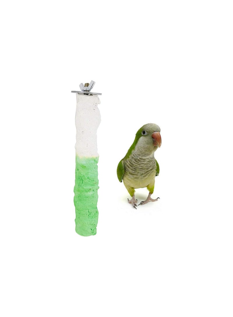 GGOOT Parrot Stand Stick- 1pc Stand Creative Parrot Calcium Stone Durable Bird Training Stand Stand Bar Standing Stick Climbing Toy - Image 2