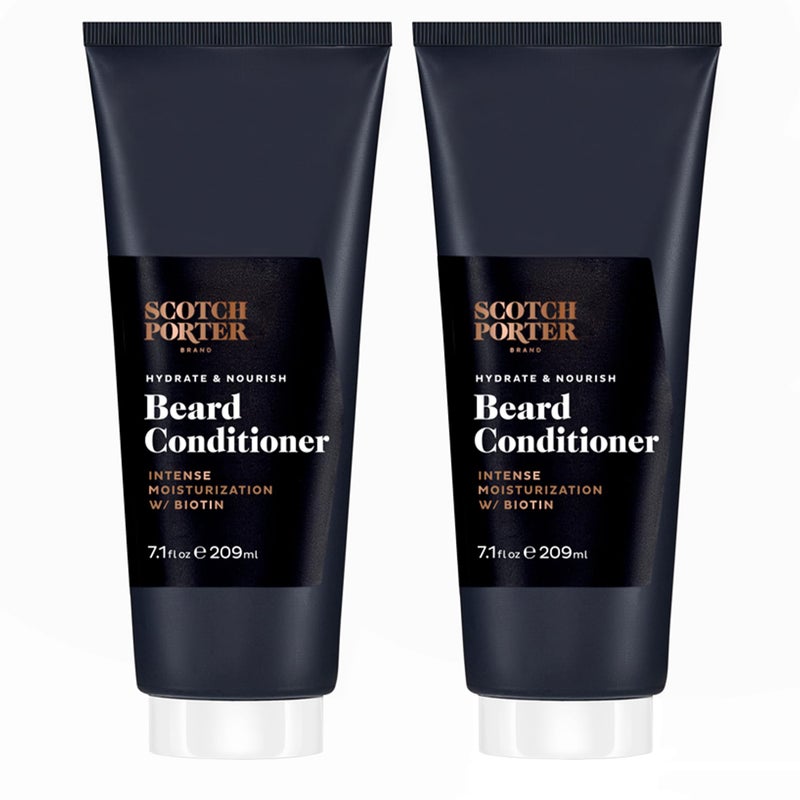 Scotch Porter Hydrate & Nourish Beard Conditioner Twin Pack â€“ Long-Lasting Moisture Helps Strengthen, Reduce Frizz & Promote Healthy Hair Growth for Dull, Dry, Coarse Beards â€“ Original, 2 * 7.1 Oz. - Image 1