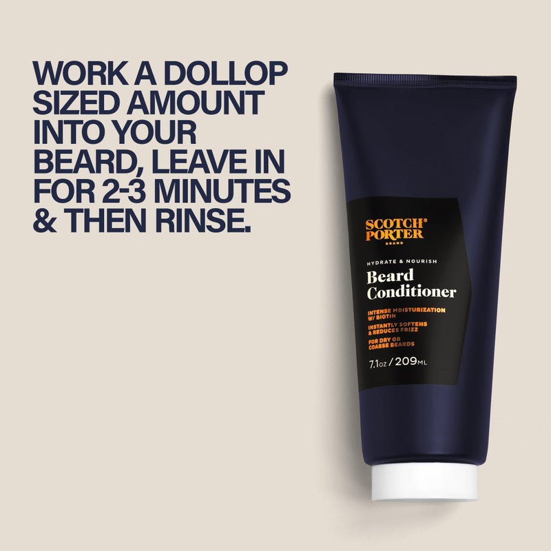 Scotch Porter Hydrate & Nourish Beard Conditioner Twin Pack â€“ Long-Lasting Moisture Helps Strengthen, Reduce Frizz & Promote Healthy Hair Growth for Dull, Dry, Coarse Beards â€“ Original, 2 * 7.1 Oz. - Image 5