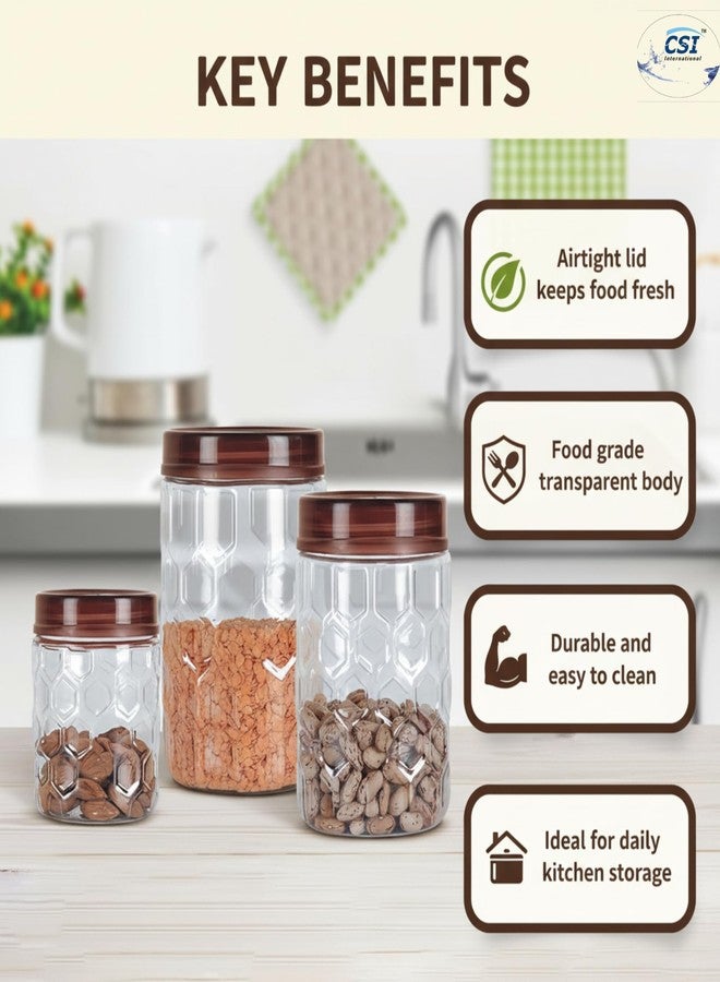 Filox Plastic Grocery Container-9 Piece Kitchen Storage Containers Set | Air-Tight Lids | BPA-Free Plastic Grocery Jar Set | 300ml, 650ml & 1200ml | Multipurpose Pantry & Storage Containers - Image 4