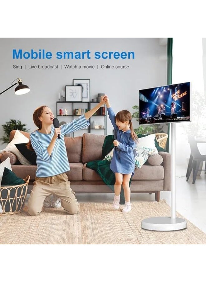 ✅ 24-Inch UHD 4K Portable Smart Touch TV Monitor with Built-in Battery, Rotating Floor Stand, Incell LCD Screen, Play Store, and Full Mobility – Home & Outdoor Use  - Image 4