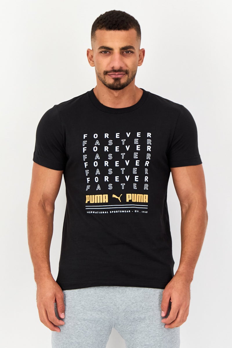 PUMA Men Sportswear Fit Short Sleeve Outdoor T-Shirt, Black - Image 1