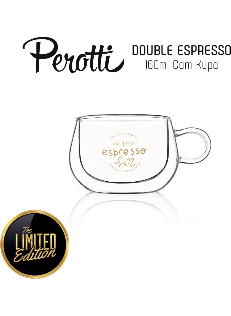 PEROTTI Double Espresso 160 ml Glass Mug 