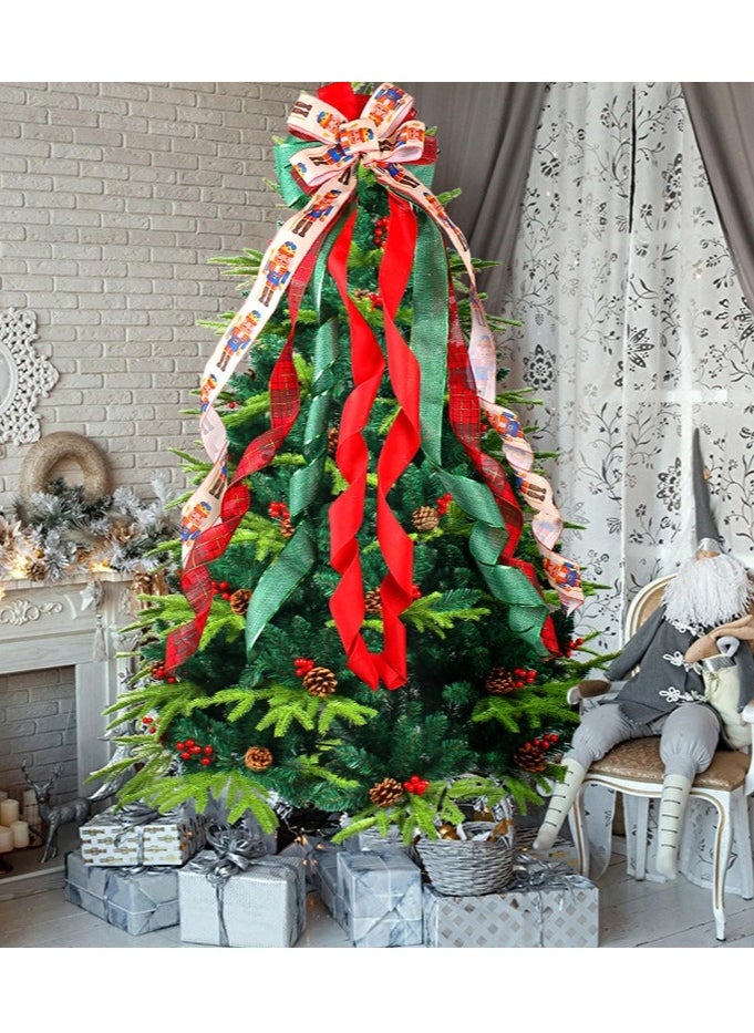 Generic Christmas Bow Decoration Ribbon Extra Large Christmas Tree Top Bow Christmas Tree Holiday Decoration(1pcs)  - Image 1