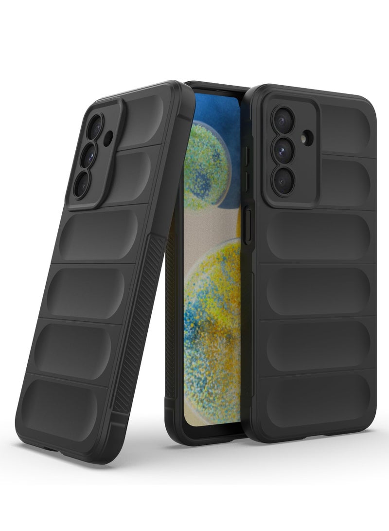 جراب خلفي من السيليكون عالي الحماية متوافق مع هاتف Samsung Galaxy A26 Magic Shield مقاوم للصدمات مع حماية للكاميرا (أسود) - Image 1