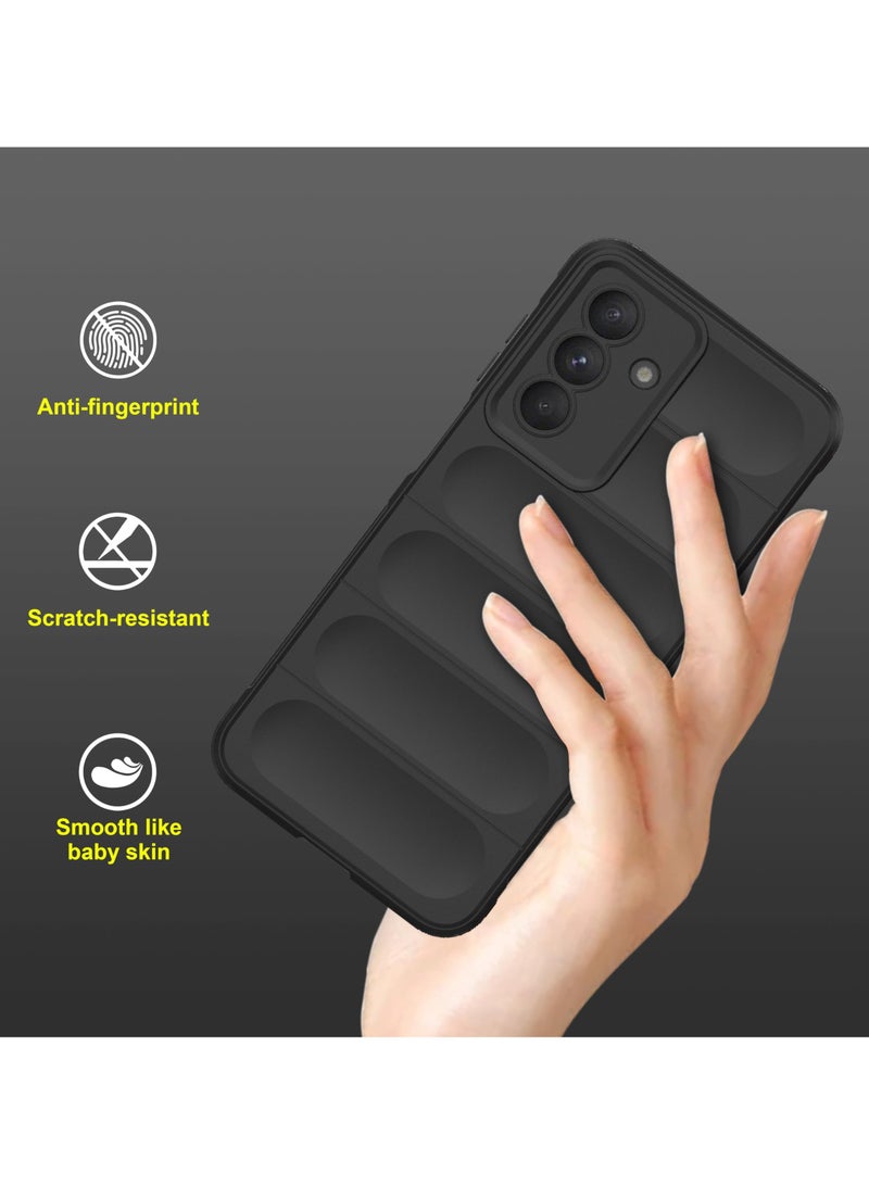 جراب خلفي من السيليكون عالي الحماية متوافق مع هاتف Samsung Galaxy A26 Magic Shield مقاوم للصدمات مع حماية للكاميرا (أسود) - Image 5