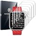 LK 6 Pack for Apple Watch Screen Protector 45mm Series 9 8 7 New Version AntiScratch SelfHealing Soft TPU Screen Protector for Apple Watch 45mm Bubble Free HD Transparent Touch Sensitive - Image 2