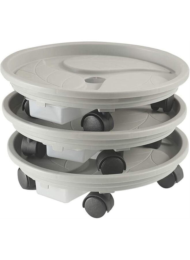 LAMAY Heavy Duty Plant Caddy with Lockable Wheels and Built-in Water Tray Sturdy Plant Stand for Balconies, Patios and Gardens - Image 1