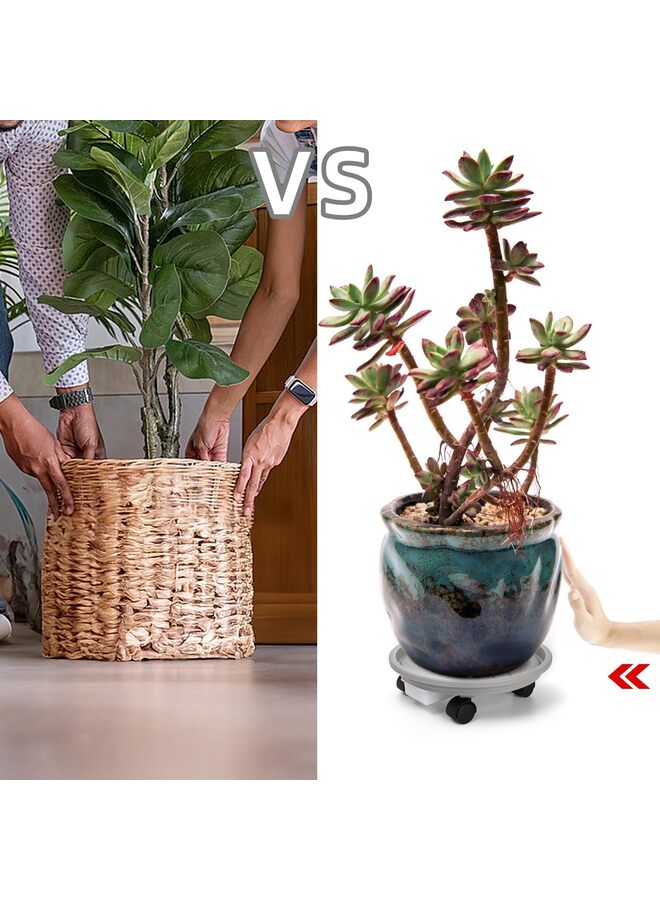 LAMAY Heavy Duty Plant Caddy with Lockable Wheels and Built-in Water Tray Sturdy Plant Stand for Balconies, Patios and Gardens - Image 5