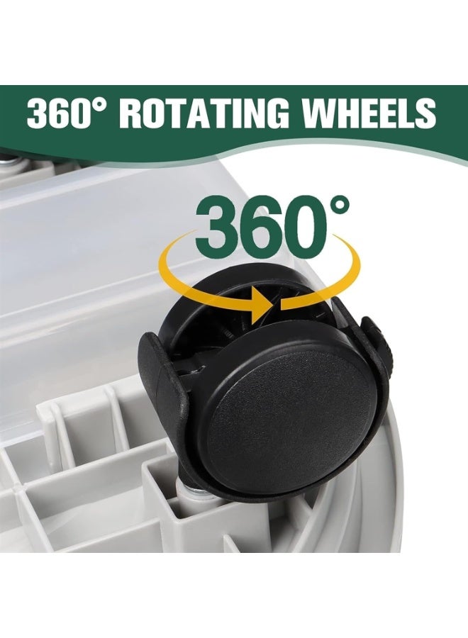 LAMAY SHOP 3 PCS 14 inch Plant Caddy with 4 Wheels and Drainage Tray,Round Flower Pot Mover,Garden Rolling Plant Stand,Plant Pallet Dolly for Heavy Duty Planter,Loading Capacity 88Lbs - Image 4