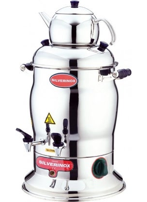 Işıkgaz Silver Tea Samovar 16 Lt Single Teapot  - Image 2
