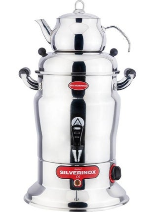 Işıkgaz Silver Tea Samovar 16 Lt Single Teapot  - Image 1
